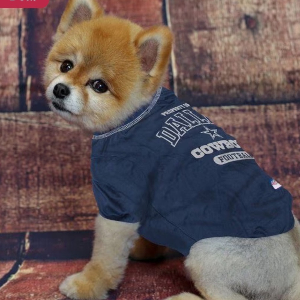 LARGE- NFL DOG Dallas Cowboys  Jersey w/ name Tag see photo